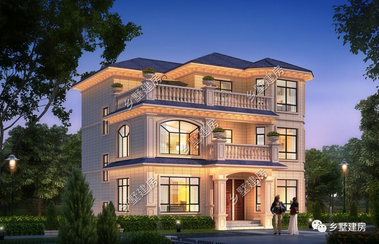 12x12米农村三层小别墅,轻奢典雅,这样的设计纯粹而高级!_大气