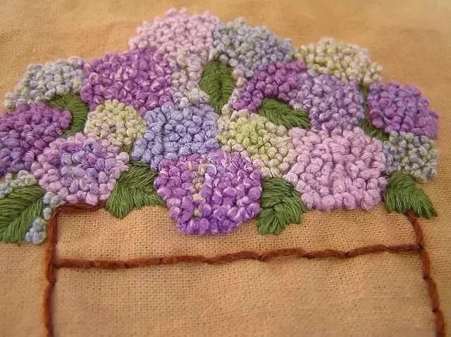 神一样的刺绣针法法国结粒绣