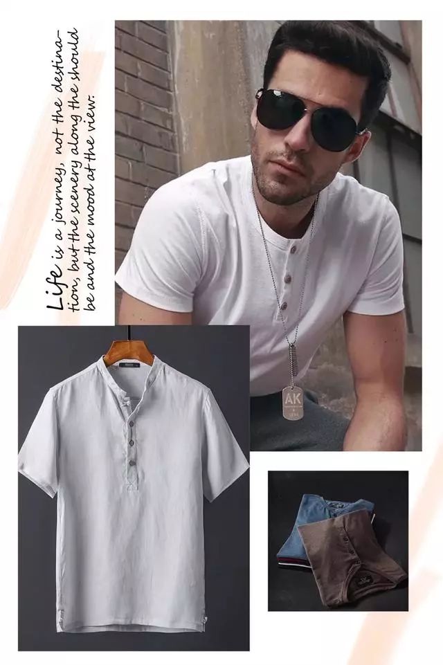 这件复古百搭的亨利衫拯救你单调的夏日穿搭