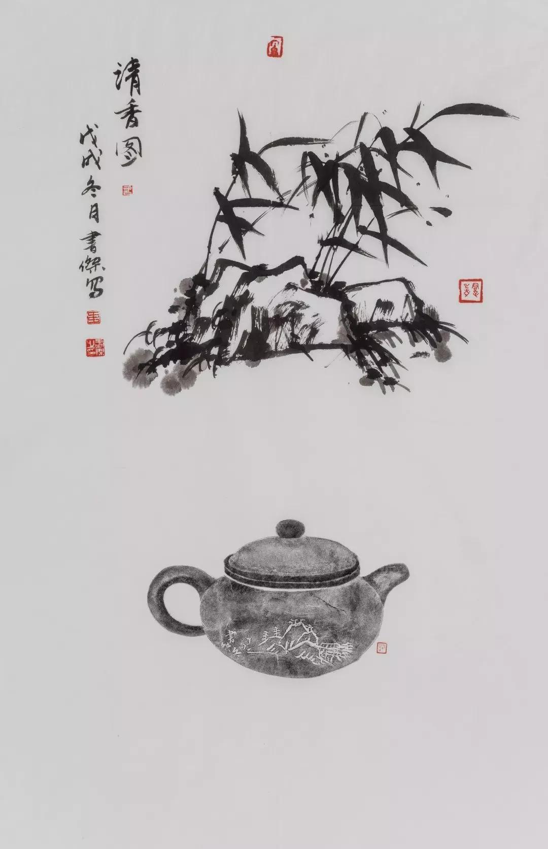 中央美术学院"兰亭书法班""宣和画舫"班 紫砂壶拓片题跋展