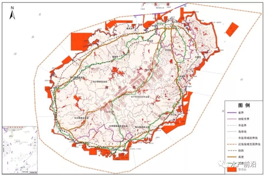 5,海南省養殖水域灘塗規劃限制養殖區佈局圖6,海南省養殖水域灘塗規劃