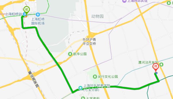 (2)从上海火车站出发:地点:上海漕河泾万丽酒店,上海市徐汇区田林路