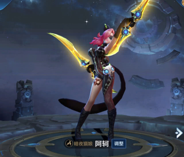暗夜猫娘这款皮肤的建模还是比较好看的,而且阿轲在这几个赛季还是