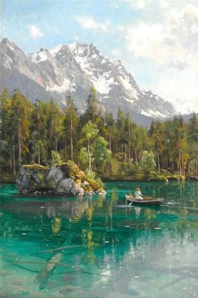 丹麦浪漫主义画家的田园风景油画,太美了
