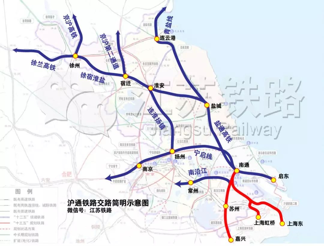 沪通铁路路线图(新版)图片