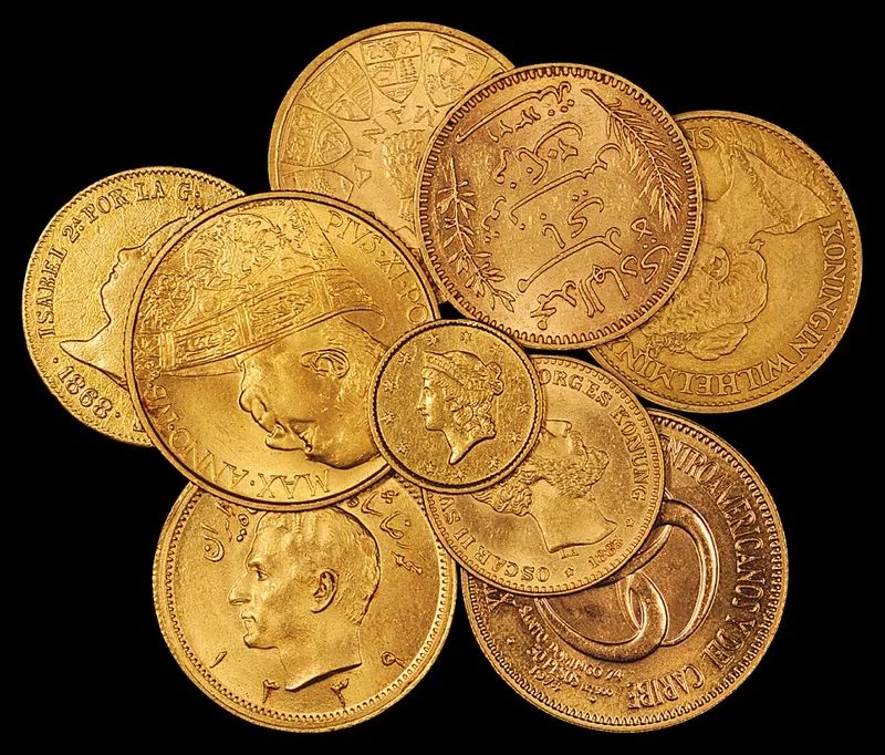 拍卖会第3827号拍品十九世纪中期至二十世纪中后期外国金币一组九枚