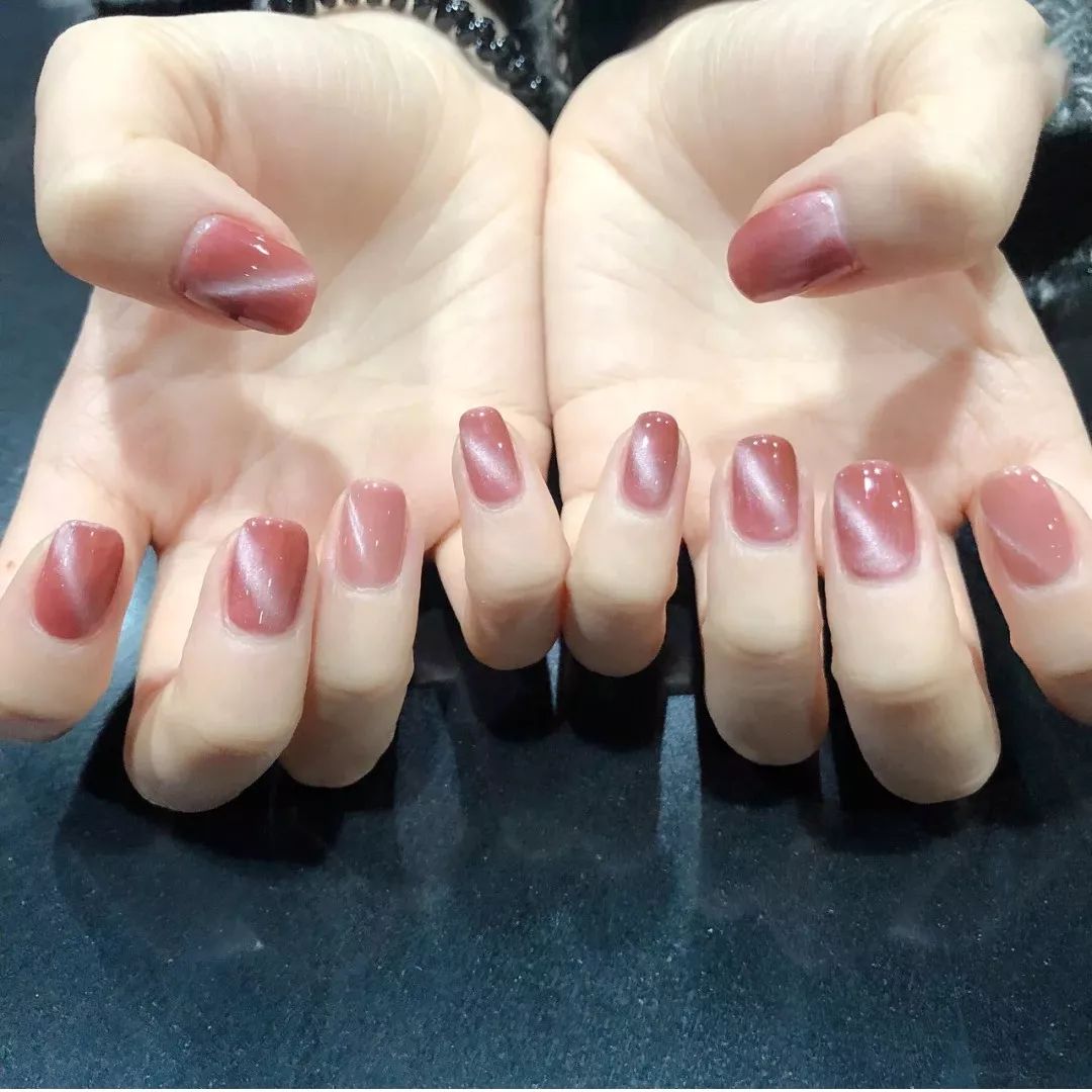 夏季猫眼美甲清新显白超仙女