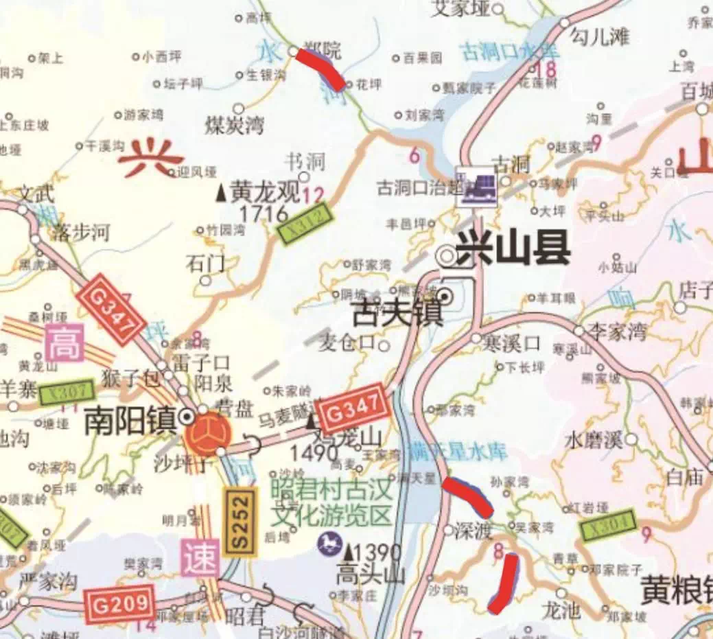 兴山县古夫镇地图图片