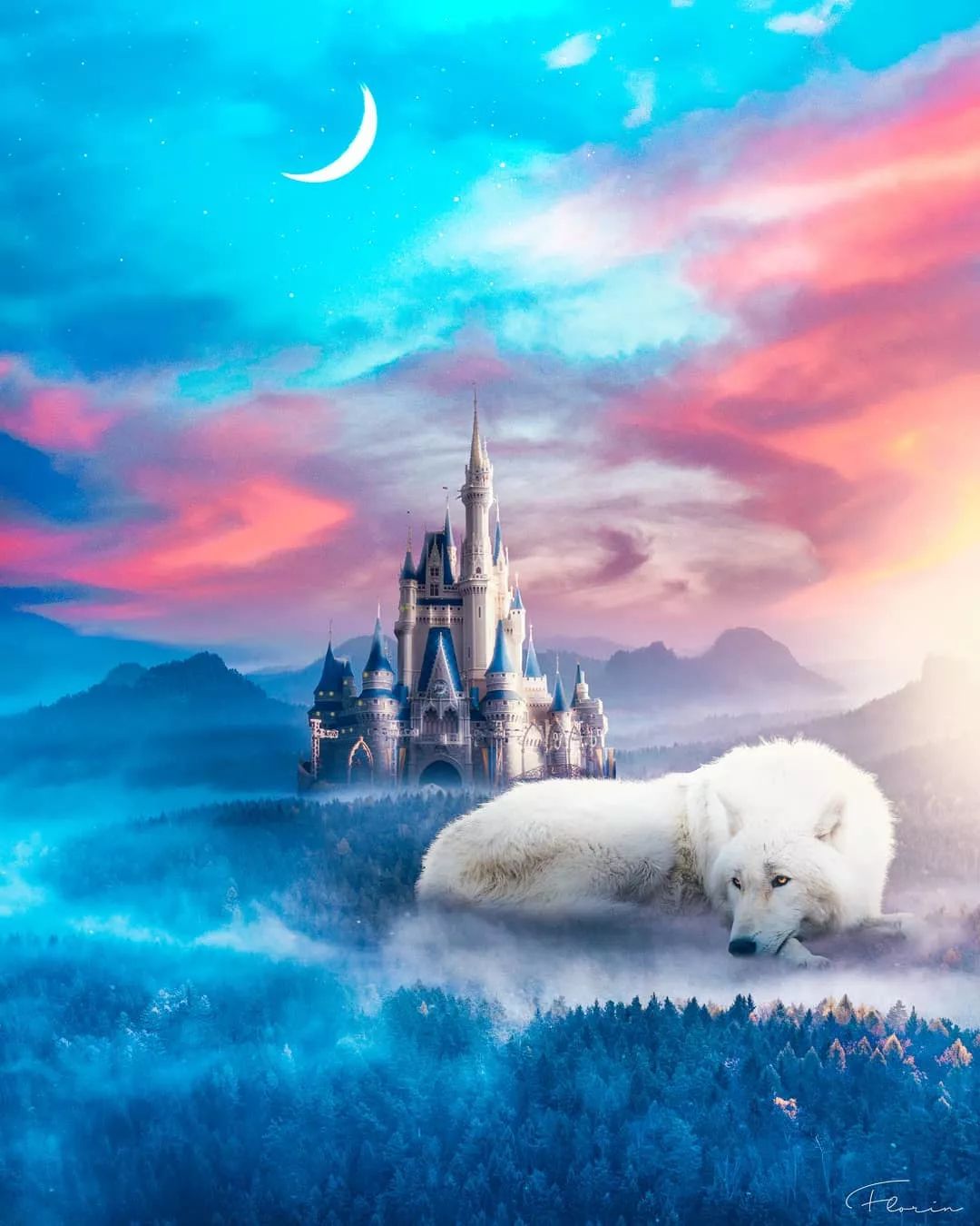 仰望天空用ps给你一场色彩斑斓的梦幻之旅