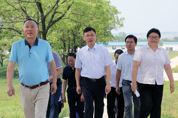 在市委书记郭静等随同下,冯艳飞一行先后深入到襄大立体化养殖项目和
