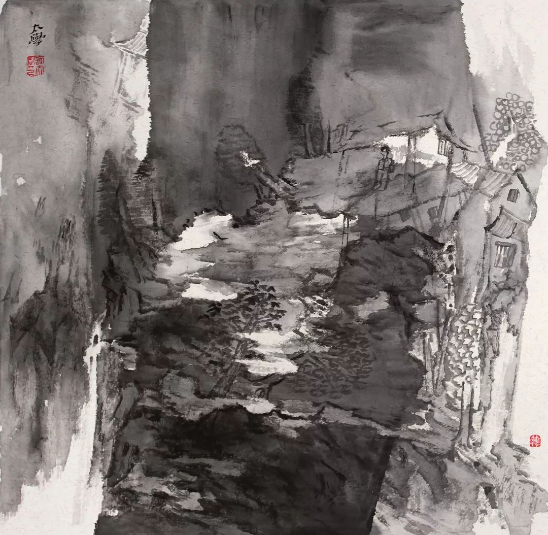 书画世界许太学起手落笔随浓随淡许太学山水画之浅谈