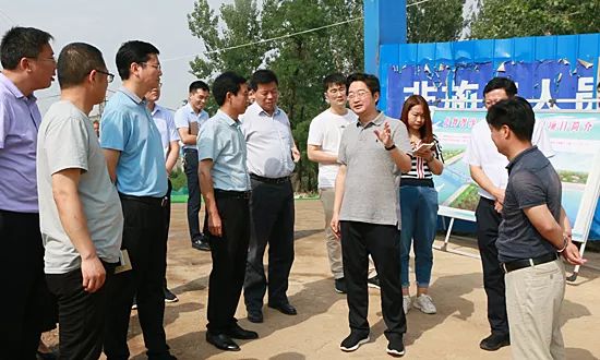 6月25日上午,市委常委,舞阳县委书记李亦博调研沙河航运工程,许信高速