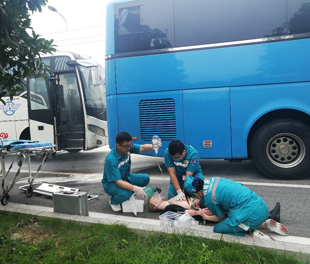 攸县120急救指挥中心开展应急急救演练