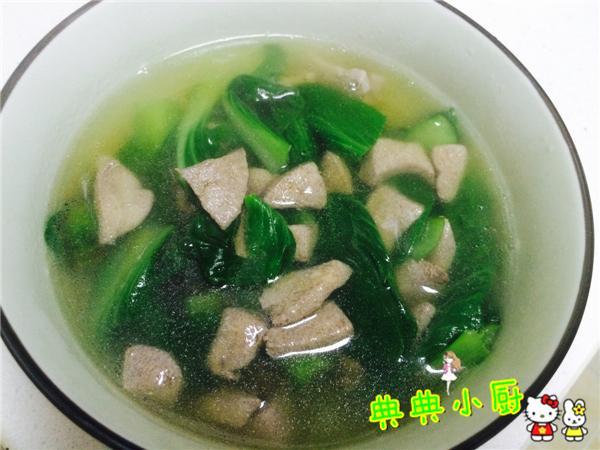 猪肝青菜汤!汤清,味鲜,不腥,做法超实用
