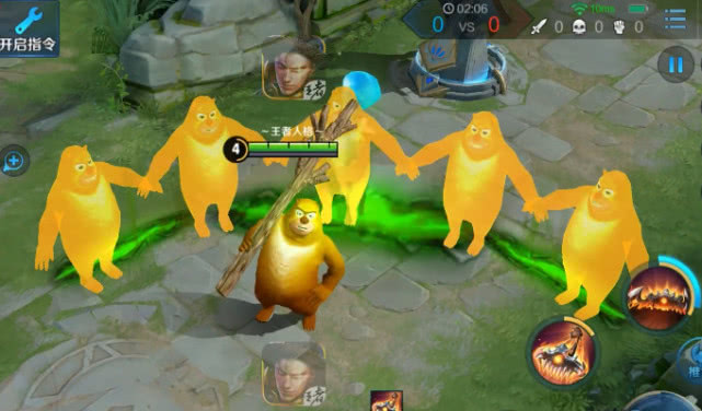 王者荣耀猪八戒熊二皮肤走路太喜感大招召唤5分身