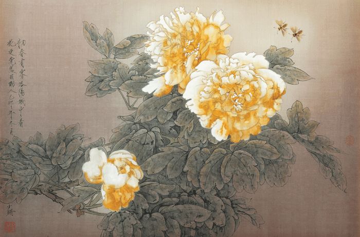陈少珊工笔花鸟画宁静中带有一些涩味