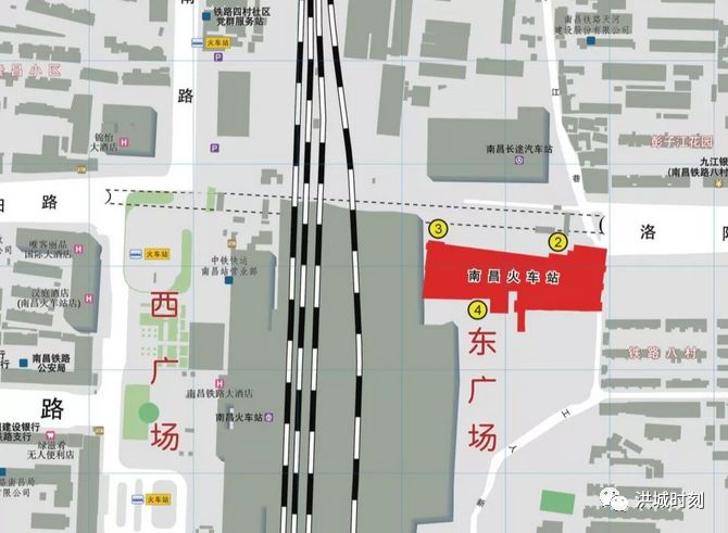 由于南昌火车站东广场地下施工尚未完工,2号线5号出口还不能与火车站
