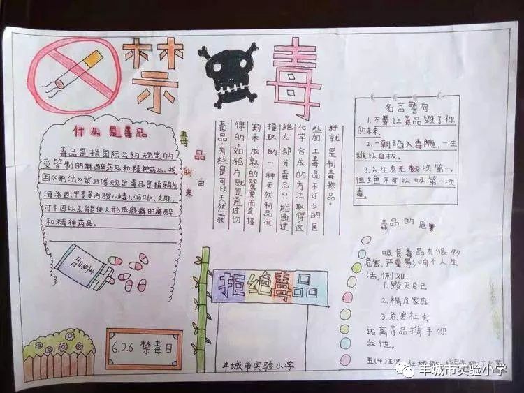 遠離毒品健康你我他實驗小學禁毒知識教育活動