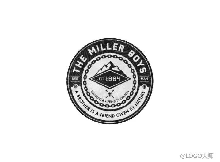 今天收集了一组铁链元素主题的logo设计