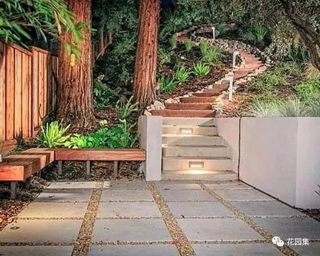 台阶,不仅仅是阶梯,更是花园里的一处小景