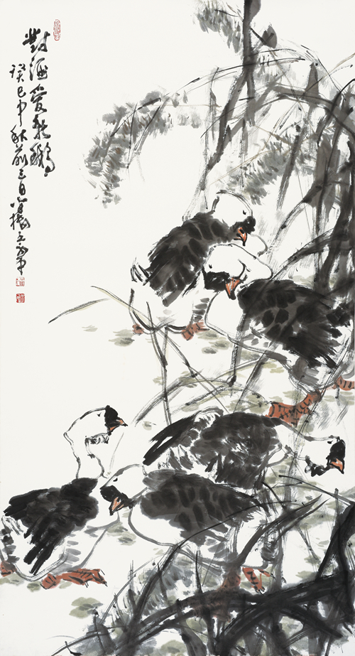 古意盎然墨色秀逸著名画家李永平先生花鸟画