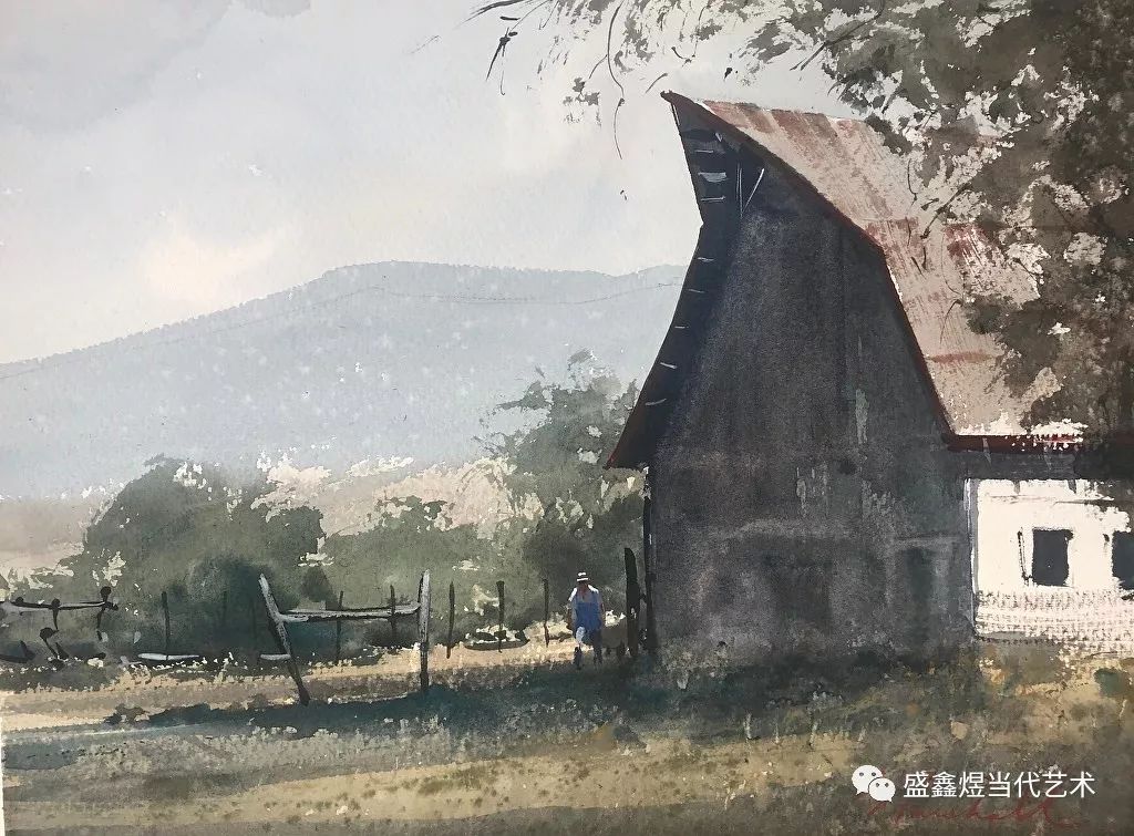 美国水彩艺术家丹马歇尔作品