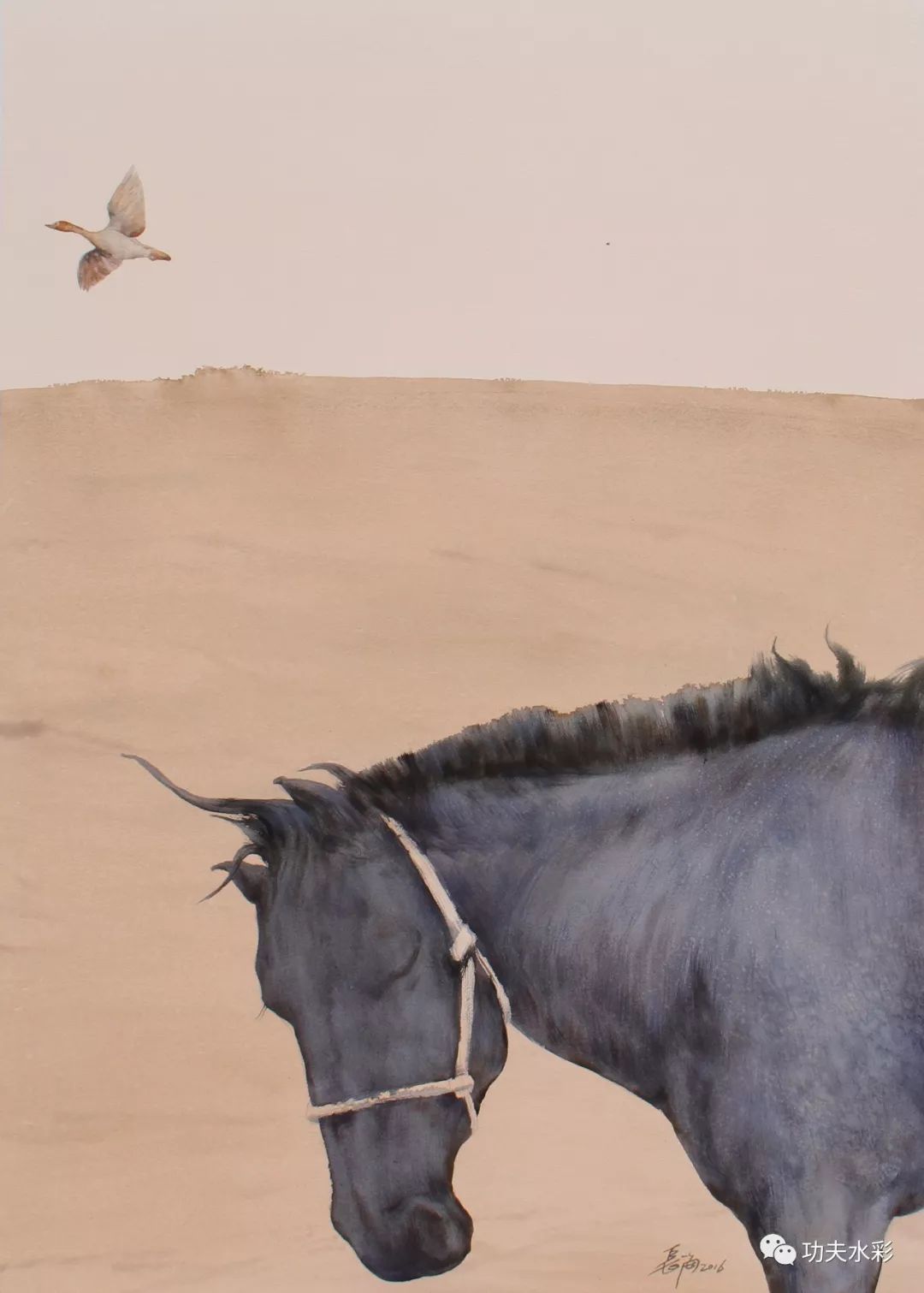 中国水彩画家长海作品2019