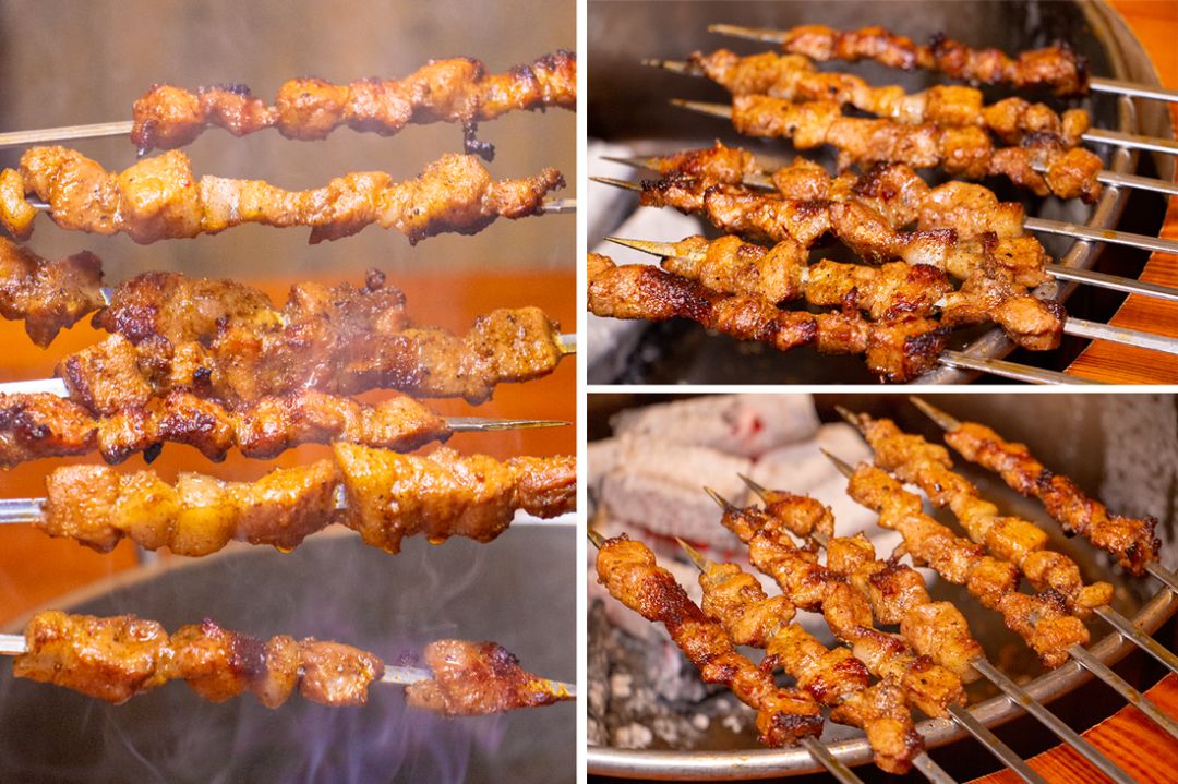 武松秘制牛肉牛肉超大一块,4-5大块串成一串.