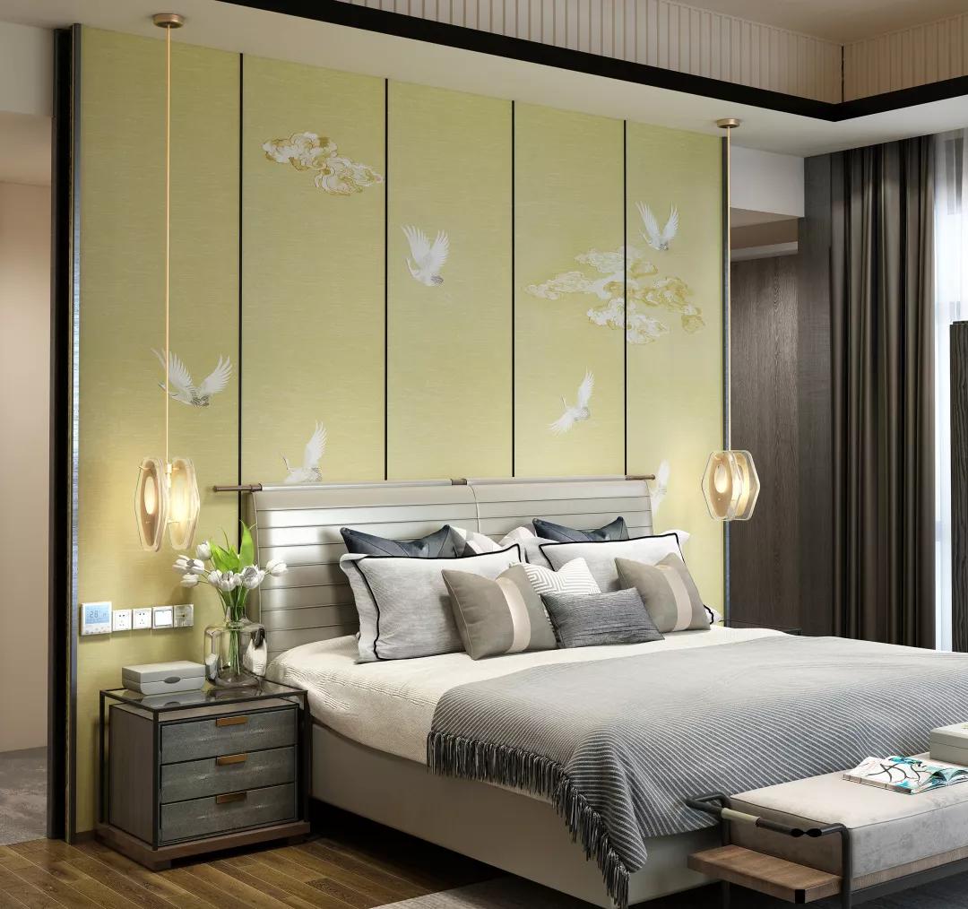 艺龙墙布新中式背景墙彰显东方风雅