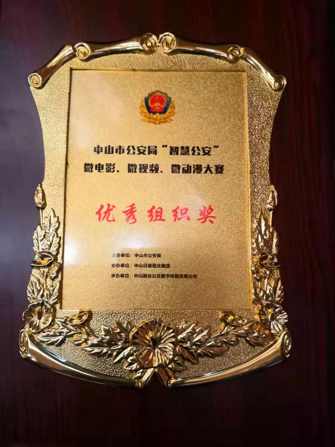 都是对中山禁毒工作成果的肯定沉甸甸的奖杯和证书以及优秀组织奖!