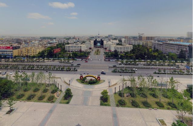 空中看界首俯视大界首的景色