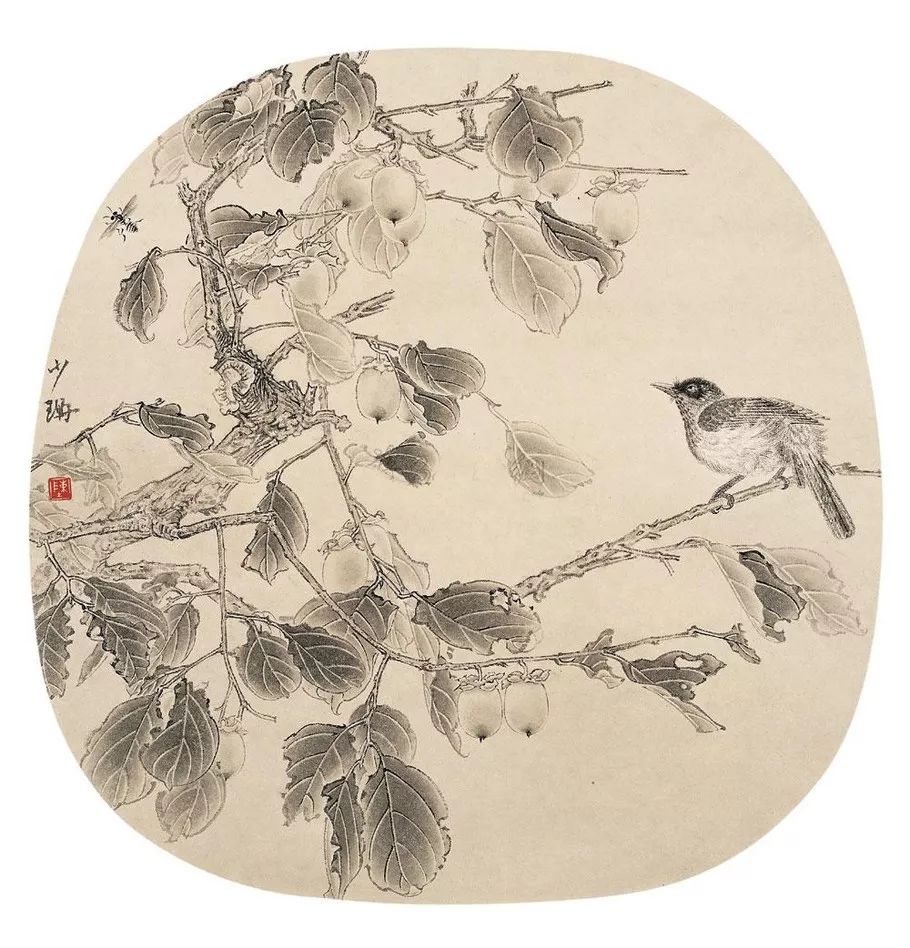 陈少珊工笔花鸟画宁静中带有一些涩味