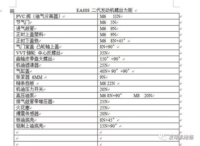 ea837发动机螺丝扭矩图片