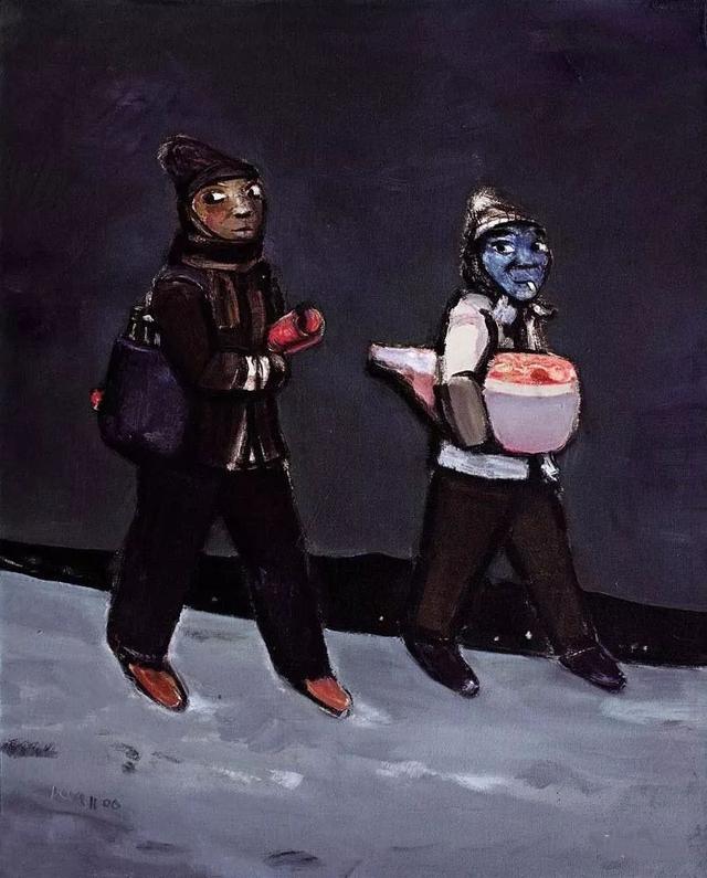 段正渠表现主义油画人物欣赏