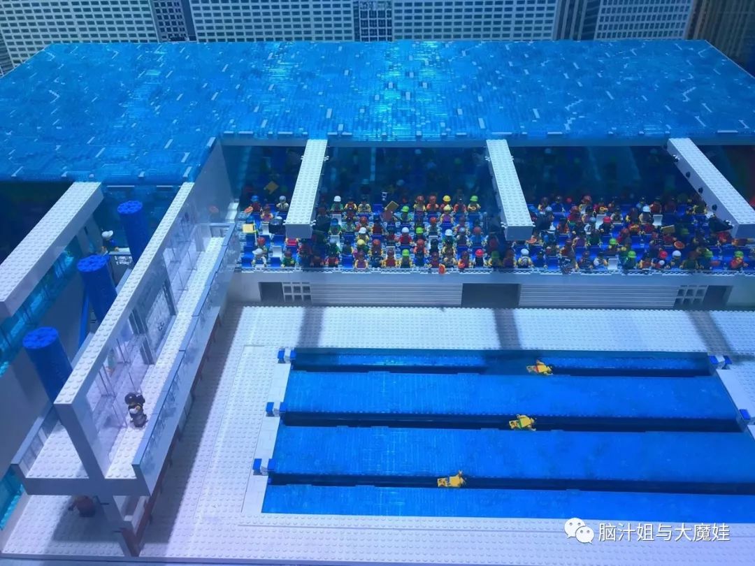 比如在水立方,就可以控制游泳队员,比赛看谁游得快.