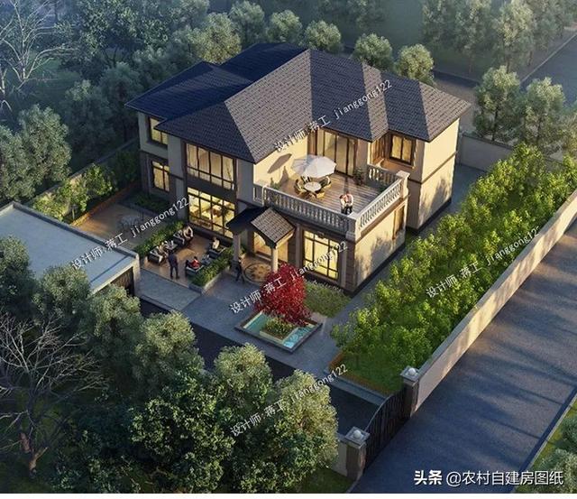 6款带庭院农村别墅有一个院子抵城里2套房子