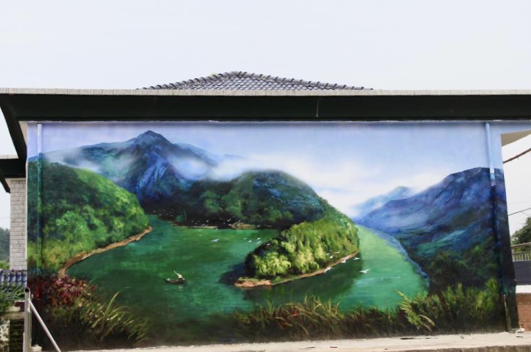 居民房当画布浏阳一小山村成油画的世界