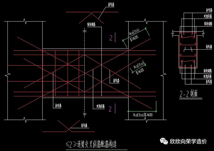 连梁对角斜筋图片