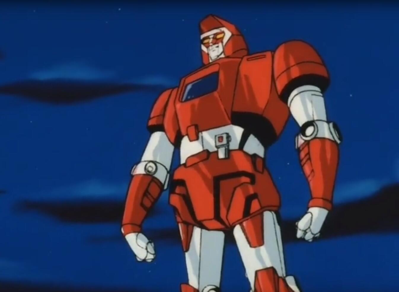 红色机器人动画片很老图片