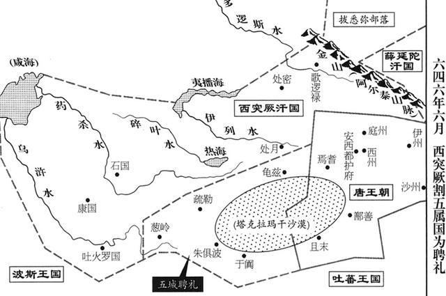 唐朝进入西域,第一步消灭了高昌国(新疆吐鲁番),设立安西军区(安西都