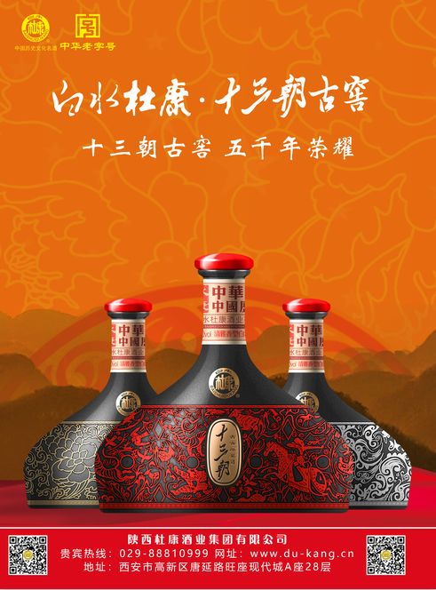 陕西白水杜康的"白水杜康·十三朝古窖"被评为"2019中国品牌影响力100