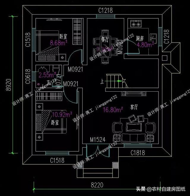 92m編號j2107戶型四主體造價:29-36萬建築面積:274平方米佔地面積