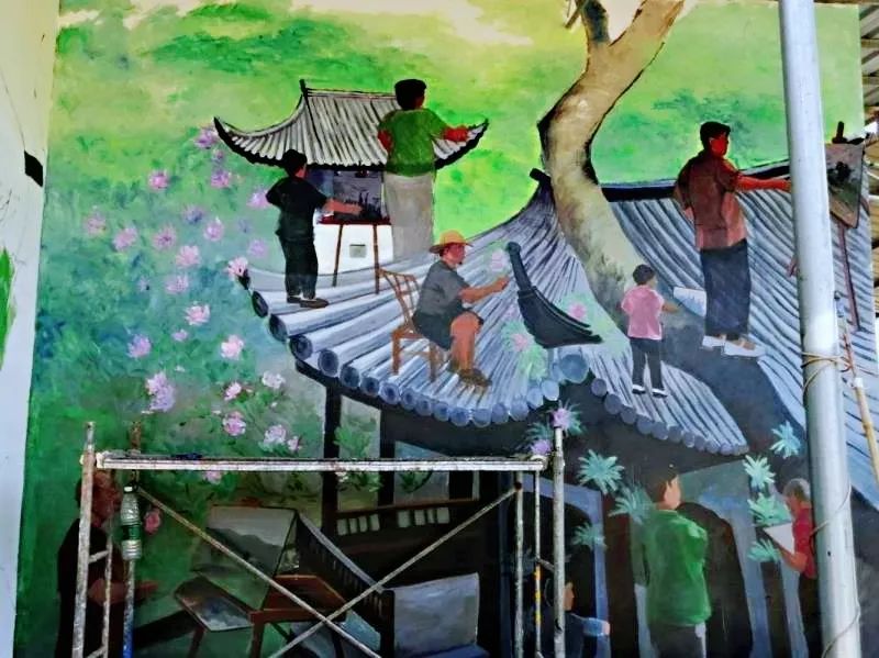 惊艳油画爬上居民楼浏阳这个小山村美翻了