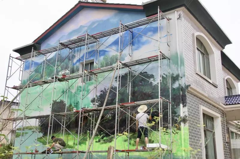 惊艳油画爬上居民楼浏阳这个小山村美翻了
