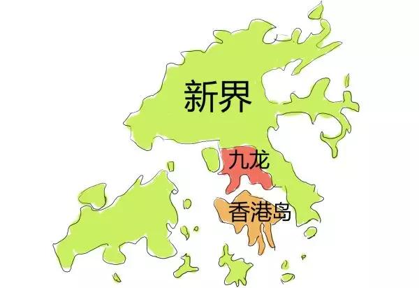 香港地图区域划分图片