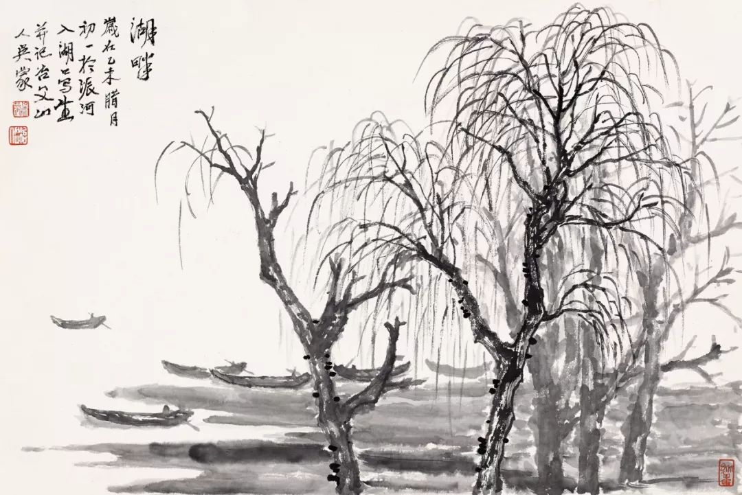 钱塘湖春行素描画图片