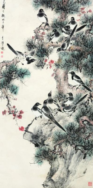 王梦白入室弟子由贵族到布衣的花鸟大家颜伯龙国画作品欣赏