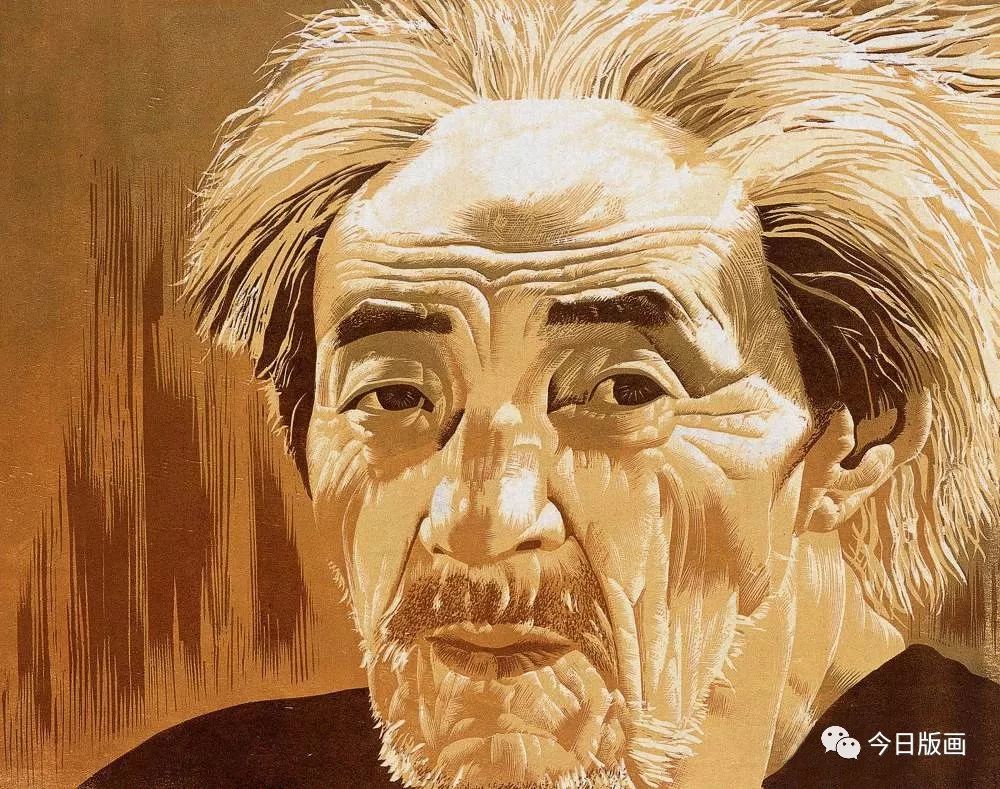 每日一画王华祥贵州人老人像2019629今日版画