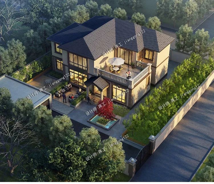 6款带庭院农村别墅,有一个院子,抵城里2套房子