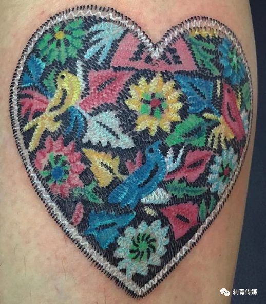 纹身的最新风潮刺绣纹身